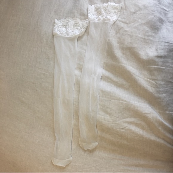 🍷American apparel thigh high sheer tights x2 - Picture 6 of 8